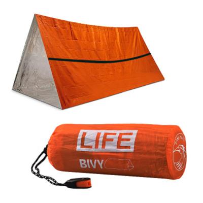 China Tube Type Tent Stake Hot Sale Portable Cheap Orange PE Sleeping Bag Emergency Survival Blanket Waterproof Tent for sale