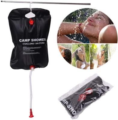 China Outdoor Camping Hiking Ultralight Portable PVC 20L Solar Heating Outdoor Shower Travel Travel Bag Camping Beach for sale