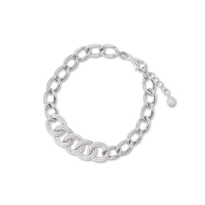 China TRENDY 925 Sterling Custom Handmade Gold Plated Cuban Link Chain Bracelet Women Men for sale