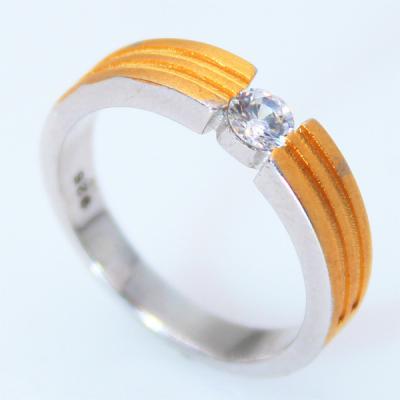 China FASHIONABLE Fashion Gold Plating Simple Design Simple Design Zircon Transparent Women Ring for sale