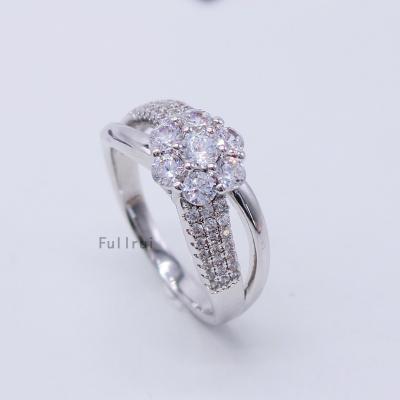 China FASHIONABLE new personality design simple luxury inlay around zircon wedding party women ring for sale