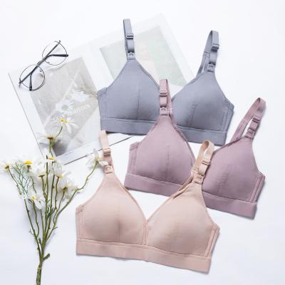 China Antibacterial Comfortable Breathable Women Plus Size Bra High Quality Antibacterial Care Breastfeeding Seamless Lift Up Maternity Underwear Bra for sale