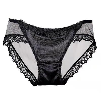 China Wholesale Sexy Women Mesh Lace Panties Low Waist Cavity Breathable Ladies Underwear Briefs Plus Size Underwear Women Panties for sale