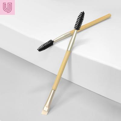 China Eco-friendly Bamboo Handle Eyelash Extension Mascara Wand Applicator Winders Eye Lashes Cosmetic Single Eyebrow Makeup Brush for sale