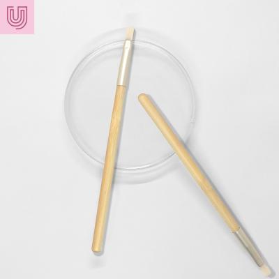 China Eco-friendly Biodegradable Free Sample Bamboo Handle Set Lip Brushes Private Label Single Makeup Brush for sale