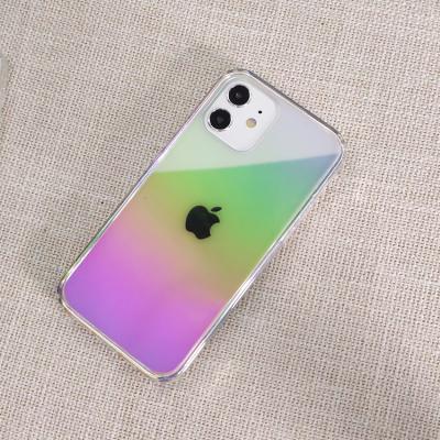 China New Anti-drop Fashion Design TPU Hard PC With Glossy Gradient Shockproof Phone Case For iPhone 12 13 11 Pro Max Xr Xs Max SE2 6 7 8 Plus for sale