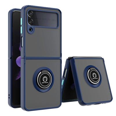 China Anti-fall New Arrival Magnetic Cell Phone Cover 360 Kickstand TPU PC Phone Case With Ring Holder Flip 3 S20 S21 Fe For Samsung Galaxy Z for sale