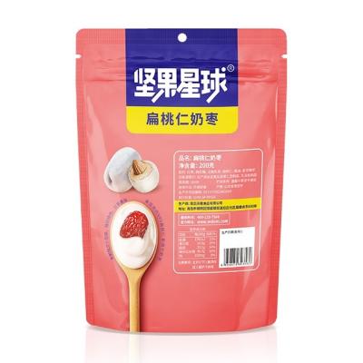 China Good quality low fat snack nuts and roasted nuts, milk jujube with almond is soft and crisp for sale