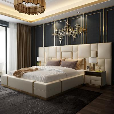 China Royal Design Furniture American Storage King Size Bed For Bedroom With Antique Storage Furniture Sets for sale