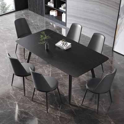 China (Other)Adjustable luxury onyx square hotel dining table with sintered stone top for sale