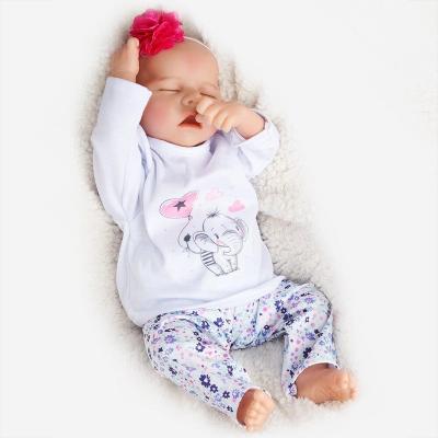 China Soft Clothing 18inch Baby Dolls Full Body Silicone Lifelike Newborn Baby Doll Reborn Soft Doll for sale