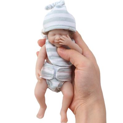 China Changeable High Quality Realistic Soft Silicone Reborn Doll Kits High Quality 6inch Body Service Clothing Reborn Baby for sale