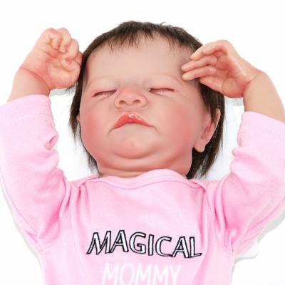 China Changeable Clothing Hand-rooted Realistic Mohair 17inch Rooted Hair Reborn Baby - Doll Parts Girl for sale