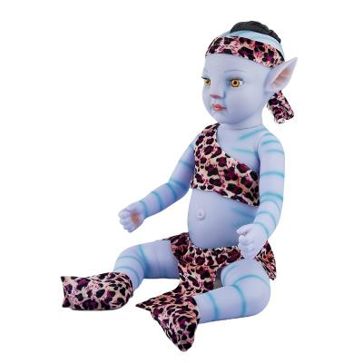 China Changeable Dressing Reborn Baby - 20 Inch Night Light Full Silicone Realistic Blue Baby Doll Soft Vinyl Body - Doll Kit Girl Gift Toy For Kids for sale