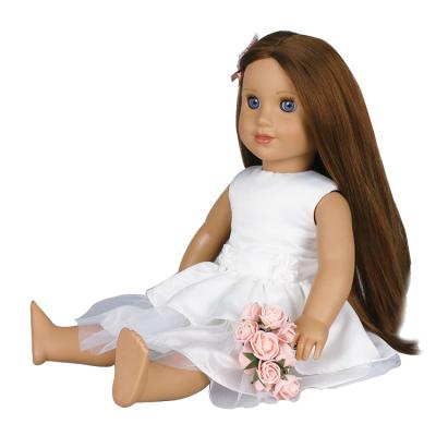 China Changeable Dressing American Wholesale Realistic Silicone Baby Reborn Doll For Child With White Dress for sale