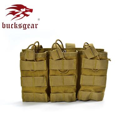 China Bucksgear MOLLE Triple Gear Bag Airsoft 1000D Fast Mag Pouch 5.56 Mm Mag Pouch Military Tactical Heavy Duty for sale