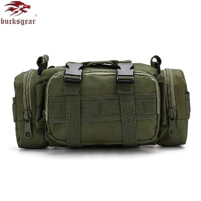 China Wholesale Bucksgear Factory Large Capacity Waterproof Army Green Oxford Travel Backpack Bags For Men Waist Bag Military Tactical Bag Sling Bag for sale