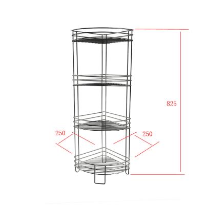 China 4 Tier Modern Corner Wire Shelf Storage High Quality Brackets for sale