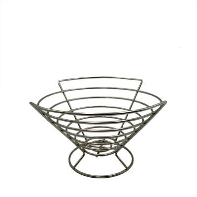 China High Quality Modern Stainless Steel Kitchen Metal Wire Fruit Rack Wire Storage Basket for sale