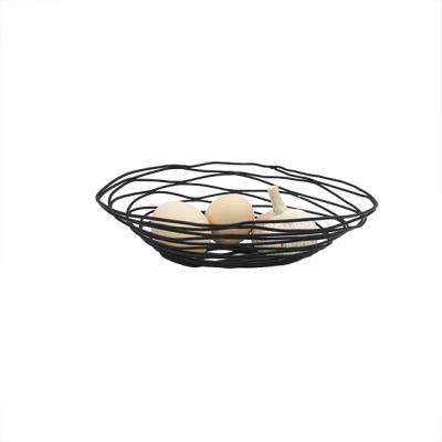 China Modern High Quality Oval Kitchen Metal Wire Fruit Rack Wire Storage Basket for sale