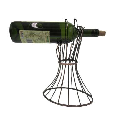 China Fashion Hotel Household Single Wire Storage Wire Brass Plated Metal Wine Racks for sale