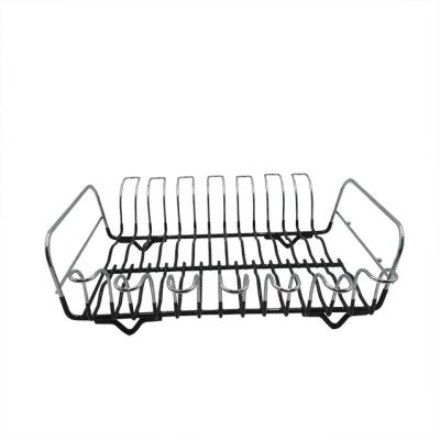 China Sustainable High Quality Standing Kitchen Drying Bowl Dish Rack With PVC for sale