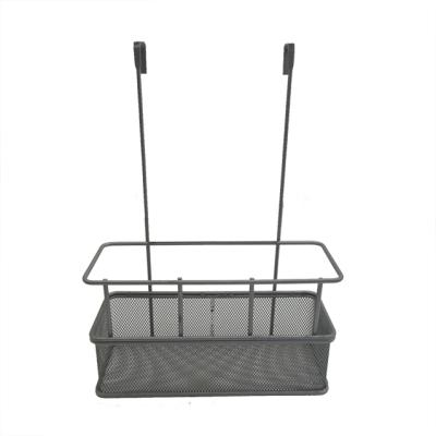 China Sustainable Metal Mesh Storage Baskets With Hook Door Hanging Basket for sale