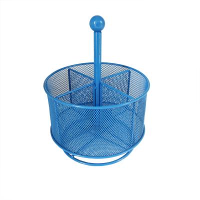 China Modern Hot Selling Mesh Stationery Baskets Office Rotation Storage Basket for sale