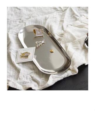 China Stainless Steel Material Thickened Stainless Steel Plate Food Serving Tray for sale