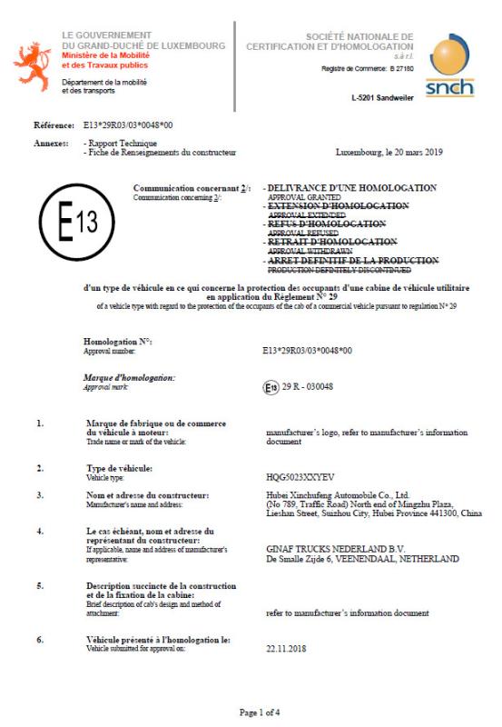 CE certificate - BELTROAD MOTORS CORPORATION LIMITED