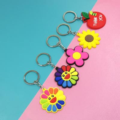 China Custom 2021 Durable Promotional 2D 3D Shaped Key Chain PVC Soft Rubber Keychain With Customized Logo for sale