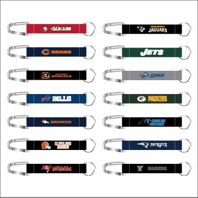 China Durable Custom Promotional Gifts Embroidery Personalized Canada Souvenir Carabiner Sports Teams Key Chain Wholesale for sale