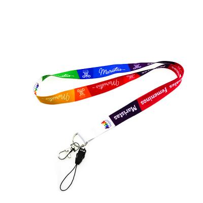 China Custom Logo Polyester Lanyard Printed Sublimation Long Lasting Promotional Gift Lanyard for sale