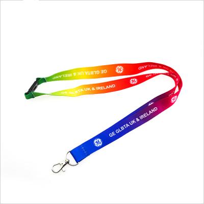 China Projector OEM Durable Custom Sublimation Printed Neck Strap Lanyard With Detached Safety Clip 2021 for sale