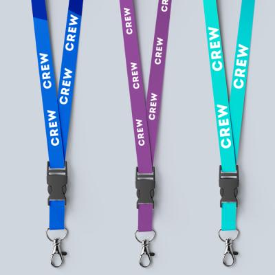 China Custom Sublimation High Quality Durable Lanyard Roll Logo Material Polyester Safety Plastic Buckle for sale