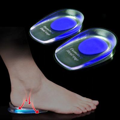 China PU Silicone Heel Pad Foot Cushion Foot Massager Half Soft Gel Pad for Relieving Heel Teeth Pain for sale