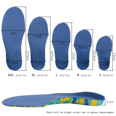 China EVA+Fabric Kid EVA Orthopedic Insoles Flat Foot Arch Support Shoe Insole Pain Relief Kids Insoles for sale