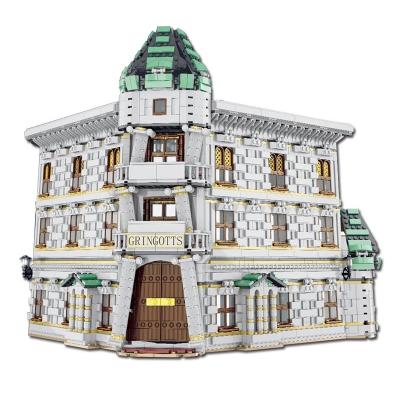 China Construction Toy Diagon Alley Bank Jigsaw Puzzle Building Block Toy Educational Model for sale