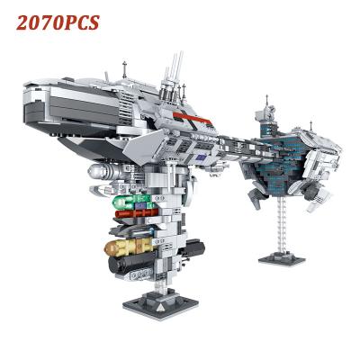 China Educational Toy Mork 032001 Creative Star Spaceship Toys 2070pcs Nebula Building Blocks Bricks Airship Medical Model Kits Boy Toys for sale