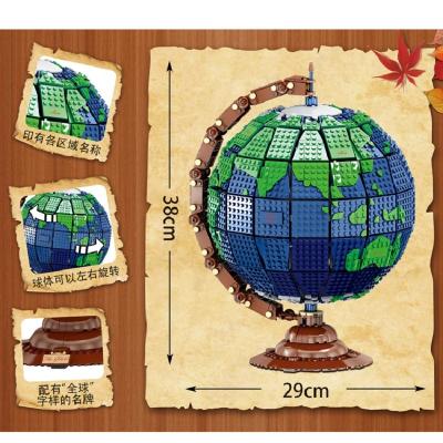 China Creative Eductaional Globe Model / 2420Pcs Intelligent Earth MORK 031001 Building Block Educational Assembly Bricks Toys For Kids Christmas Gifts for sale