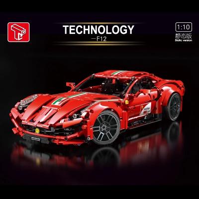 China MODEL TOY Compatible With Lego High-Tech MOC F12 Super Race Car Building Block Models Vehicle Bricks Toys For Boys Christmas Gifts for sale