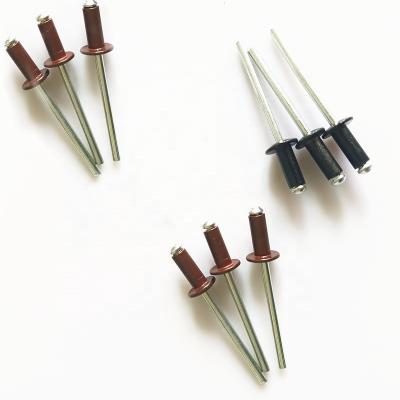 China M9 M2 M4 Checkered Steel Open End Dome Head Copper Galvanized Sliver Pop Blind Rivets for sale