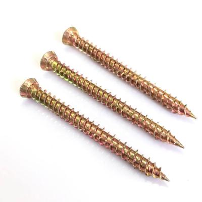 China Pan Head Zinc Coated Flat Torx Head Diamond Point Hi-Low Notched Threads Concrete Screws for sale