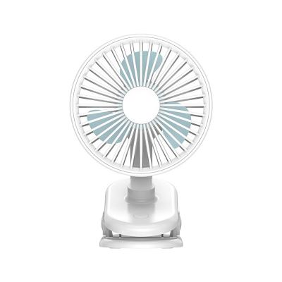 China Portable Clip/USB Rechargeable/Portable Rechargeable Table 270 Degree Rotating Handy Reusable Battery with White Air Cooler Clip Desktop Fan for sale