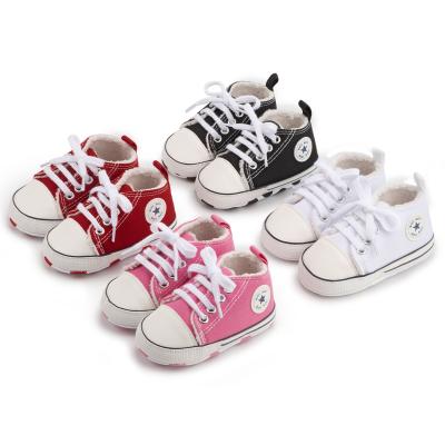 China Fashion Winter Cotton Baby Shoes Sneakers Soft Warm Plush Plush Printed Kids Canvas Anti Slip Shoes Newborn Toddler Boy Girl Infant Shoes for sale