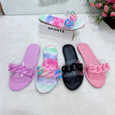 China Luxury flat summer Jelly Sandals fashion trend candy sandals wholesale cheap Womens Shoes Beach designer sandals for women and ladies for sale