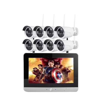 China NIGHT VISION Best Price Security Cameras Xmeye 1080P 8 Channel NVR Kit P2P Kit P2P Wifi Audio IP Wifi System Wireless Audio Set With 12 Inch Monitor for sale