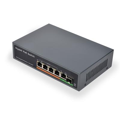 China POE PSE604GS 4 POE Port + 1 Port Uplink + 1 SFP Port 65W IEEE802.3at/AF Standard All Gigabit POE Network Switch for sale