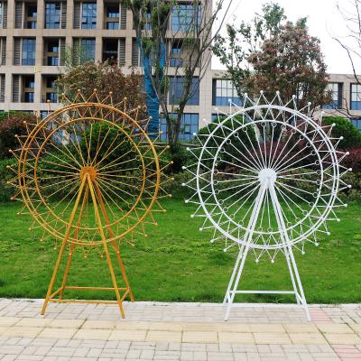 China Wedding stage display new wedding props, iron ferris wheel ornaments, indoor and outdoor stage hotel decoration for sale