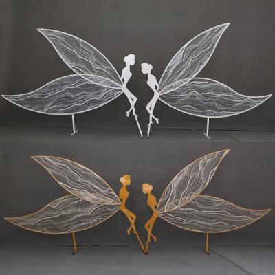 China New iron props and elves wedding decoration stage background romantic wedding layout for sale